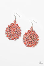 Load image into Gallery viewer, Floral Affair - Orange - Earrings
