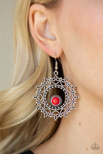 Load image into Gallery viewer, Wreathed In Whimsicality - Red - Paparazzi  Earrings
