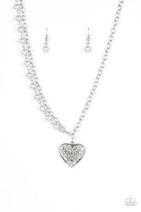 Forever In My Heart - Silver Paparazzi Necklace