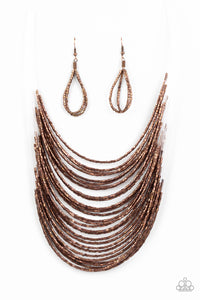 Catwalk Queen - Copper Paparazzi Necklace