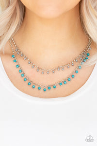 Dainty Distraction - Blue - Necklace