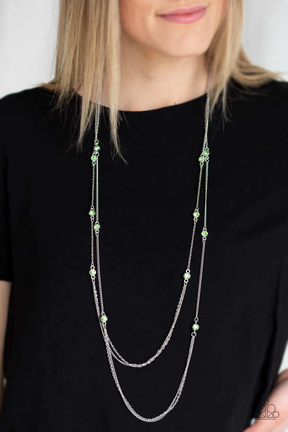 Sparkle Of The Day - Green - Necklace