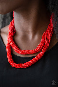 Right As RAINFOREST - Red - Necklace