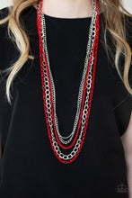 Load image into Gallery viewer, Industrial Vibrance - Red - Necklace
