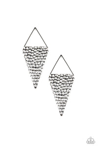 Have A Bite - Silver Paparazzi Earrings