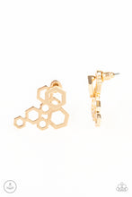 Load image into Gallery viewer, Six-Sided Shimmer - Gold - Earrings
