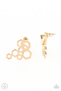 Six-Sided Shimmer - Gold - Earrings