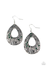 Load image into Gallery viewer, Botanical Butterfly - Green Earrings
