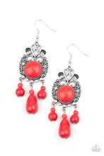 Load image into Gallery viewer, Stone Bliss - Red Paparazzi Earrings
