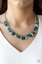 Load image into Gallery viewer, Downstage Dazzle - Blue Paparazzi Necklace
