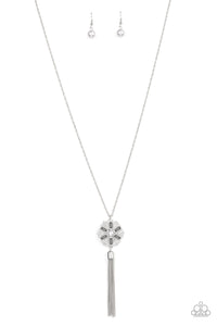Fine Florals - Silver Paparazzi  Necklace