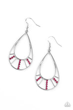 Load image into Gallery viewer, Line Crossing Sparkle - Pink - Earrings
