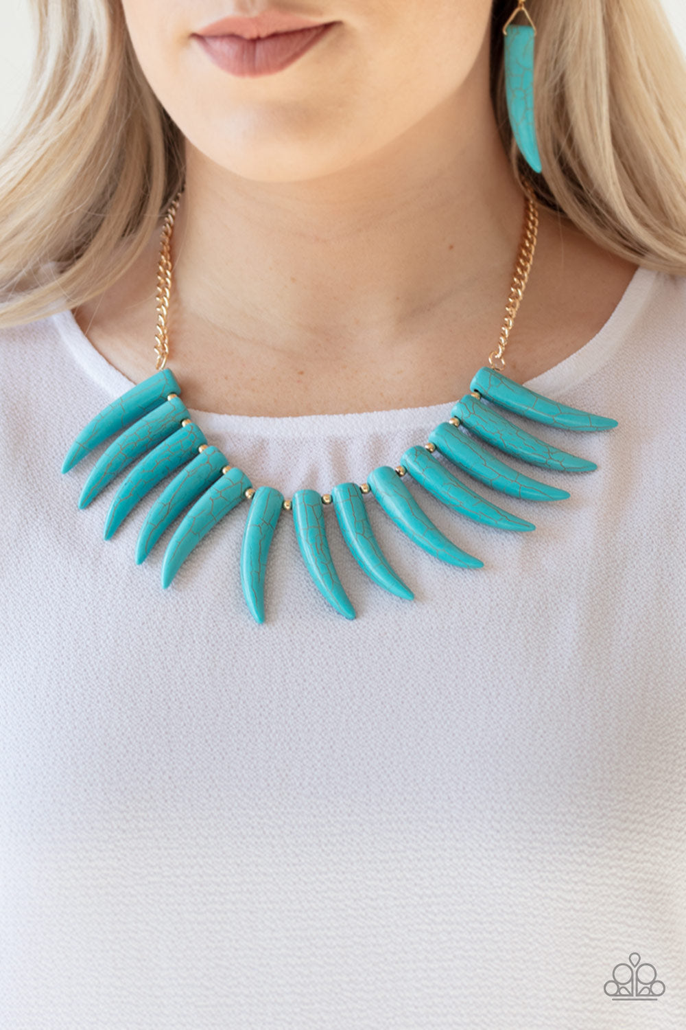 Tusk Tundra - Blue - Necklace