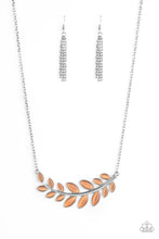 Load image into Gallery viewer, Frosted Foliage - Orange - Necklace
