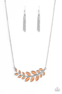 Frosted Foliage - Orange - Necklace