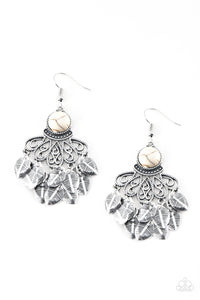 A Bit On The Wildside - White - Earrings