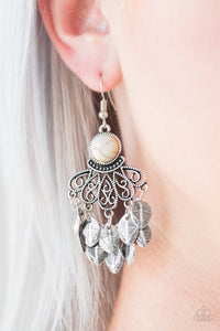A Bit On The Wildside - White - Earrings