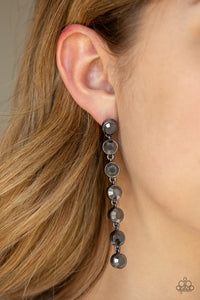 Dazzling Debonair - Black - Earrings