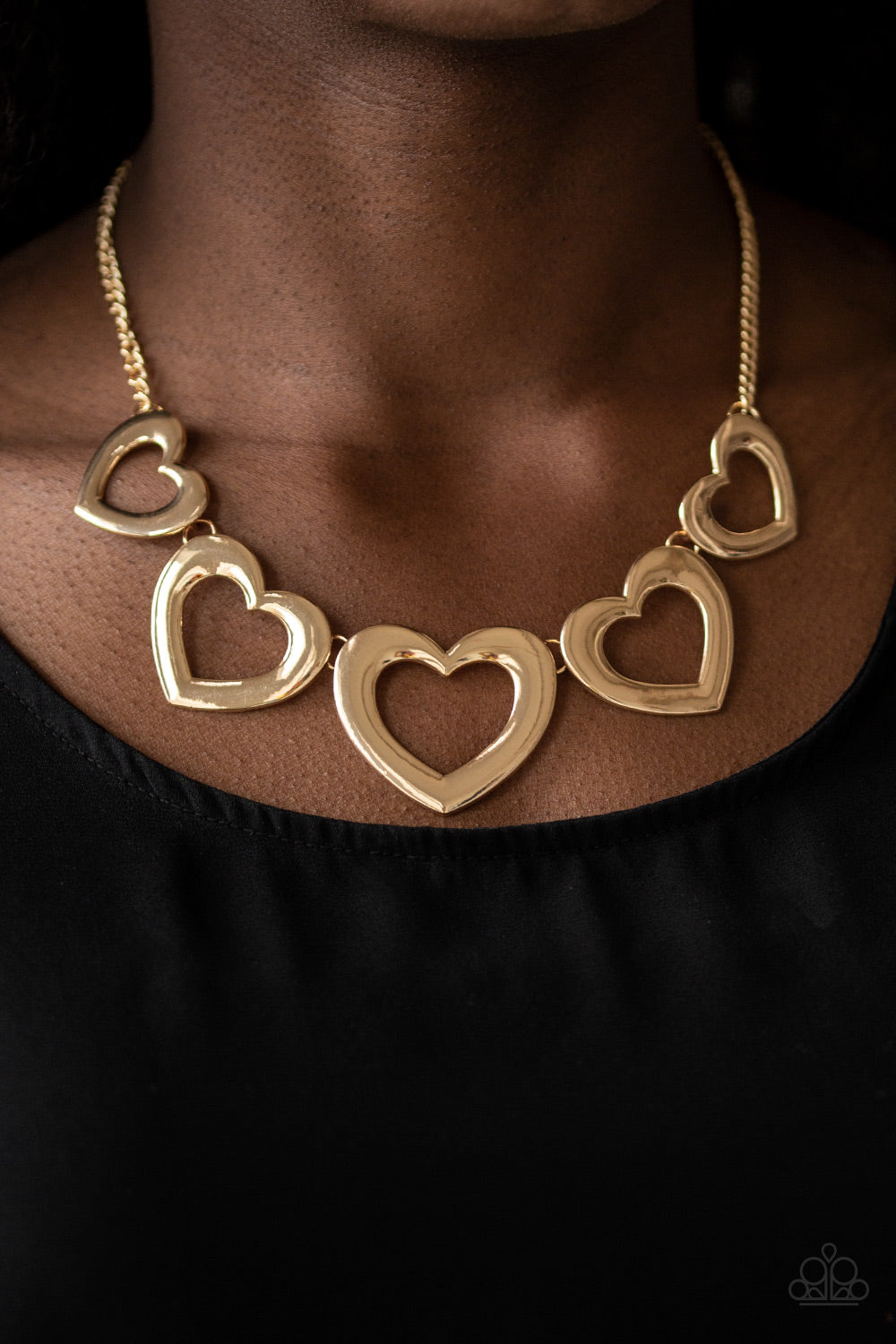 Hearty Hearts - Gold - Necklace
