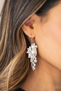 High-End Elegance - White - Earrings