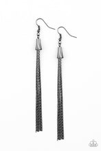 Load image into Gallery viewer, Shimmery Streamers - Black - Earrings
