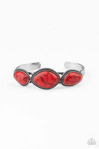 Stone Solace - Red Paparazzi Cuff Bracelet
