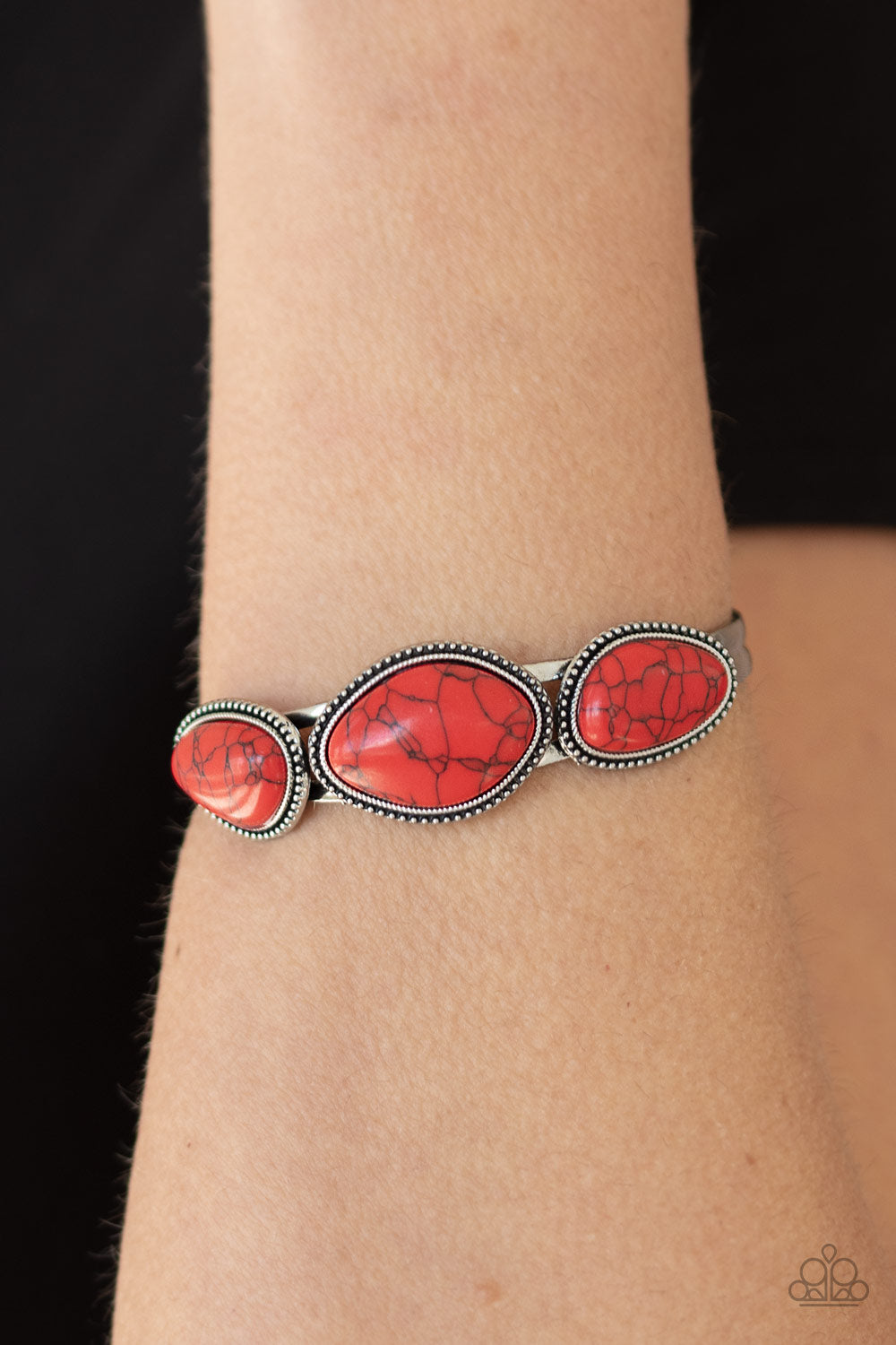Stone Solace - Red Paparazzi Cuff Bracelet