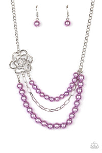 Fabulously Floral - Purple - Necklace
