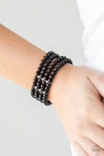Load image into Gallery viewer, Stacked To The Top - Black Paparazzi Bracelet
