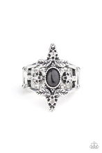 Load image into Gallery viewer, Fleur de Fancy - Black Paparazzi Ring
