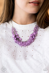 Colorfully Clustered - Purple - Necklace