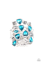 Load image into Gallery viewer, Glitter Flirt - Blue Paparazzi Ring
