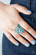 Load image into Gallery viewer, Glitter Flirt - Blue Paparazzi Ring

