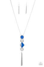Load image into Gallery viewer, STRIPE Up a Conversation - Blue Paparazzi Necklace
