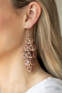 Star Spangled Shine - Copper Paparazzi Earrings
