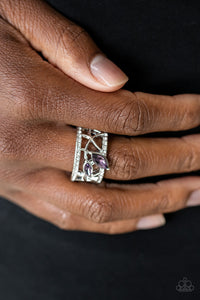 Tilted Twinkle - Purple Paparazzi Ring