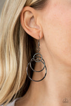 Load image into Gallery viewer, Three Ring Couture - Black Earrings
