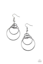 Load image into Gallery viewer, Three Ring Couture - Black Earrings
