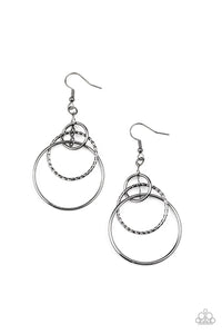 Three Ring Couture - Black Earrings