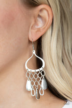 Load image into Gallery viewer, Lure Away - Silver Paparazzi Earrings
