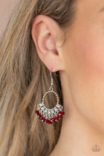 Load image into Gallery viewer, Charmingly Cabaret - Red Paparazzi Earrings
