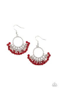 Charmingly Cabaret - Red Paparazzi Earrings