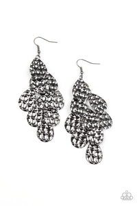 Instant Incandescence - Black Earrings