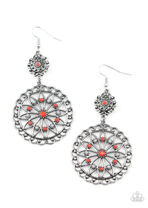 Beaded Brilliance - Red - Paparazzi Earrings