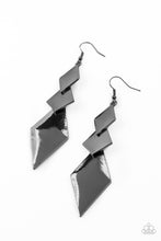 Load image into Gallery viewer, Danger Ahead - Black Paparazzi Earrings
