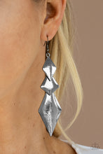 Load image into Gallery viewer, Danger Ahead - Black Paparazzi Earrings
