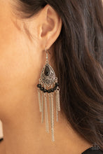 Load image into Gallery viewer, Floating on HEIR - Black Paparazzi Earrings
