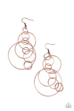 Load image into Gallery viewer, Running Circles Around You - Copper Paparazzi Earrings
