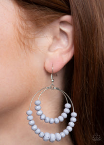 Paradise Party - Silver Paparazzi Earrings