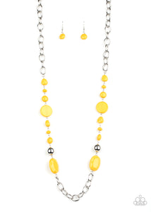 When I GLOW Up - Yellow Paparazzi Necklace